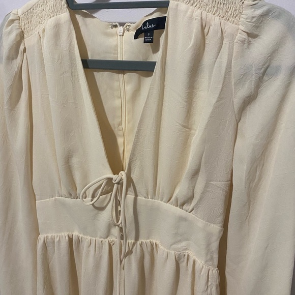 Absolutely Amazing Cream Long Sleeve Skater Mini Dress - Picture 6 of 6